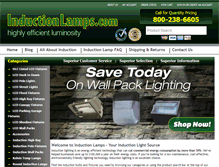 Tablet Screenshot of inductionlamps.com